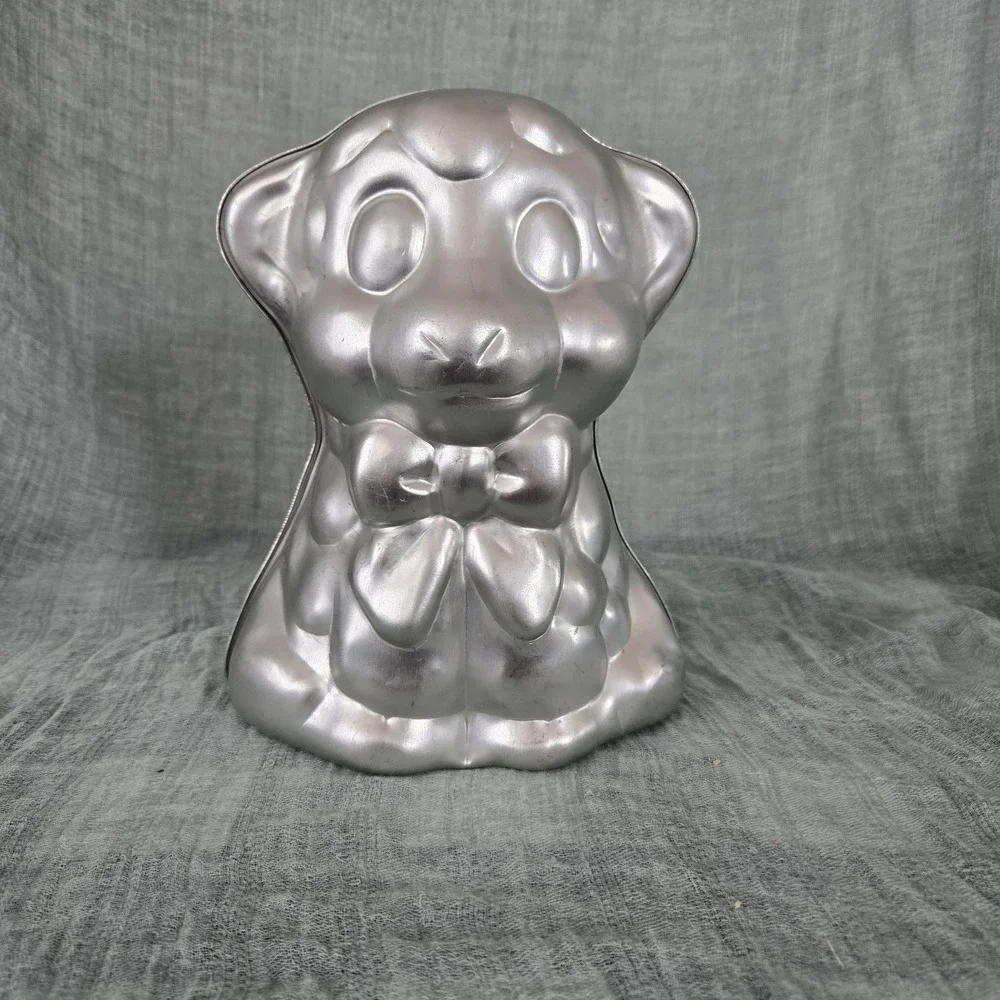 VTG 1974‎ WILTON  Lamb Cake Pans 3D 2 Piece Aluminum Easter Shower Approx 9x7x6